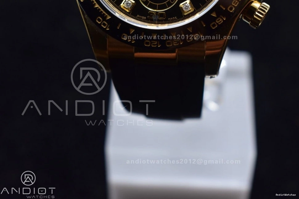 Edition Oysterflex Clean 1:1 Diamonds SA4130 116518 Strap 416 Timeless Black on Best Rubber Daytona Dial V 1231